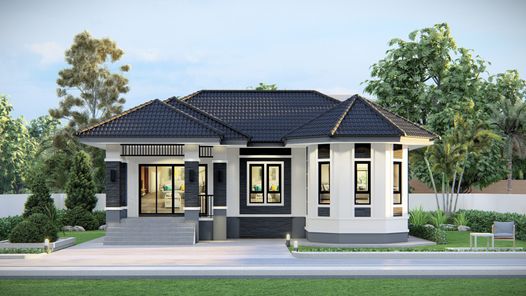 แบบบ้านสไตล์โมเดิร์น  คอนเทมโพรารี่ rwdt21FP