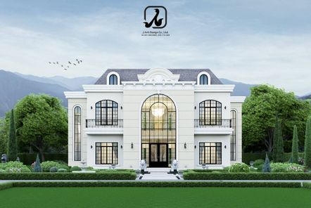 แบบบ้านสไตล์อิงลิช คอตเทจ  คอนเทมโพรารี่ Grb68TJV