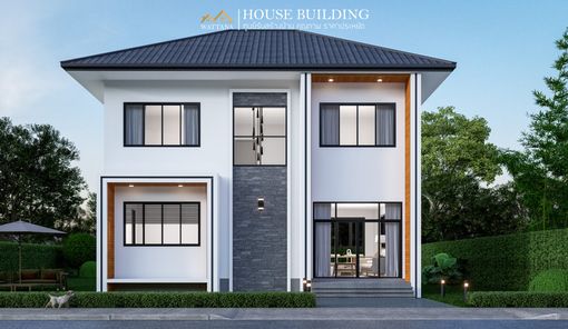แบบบ้านสไตล์โมเดิร์น  คอนเทมโพรารี่ gBYKOcXi