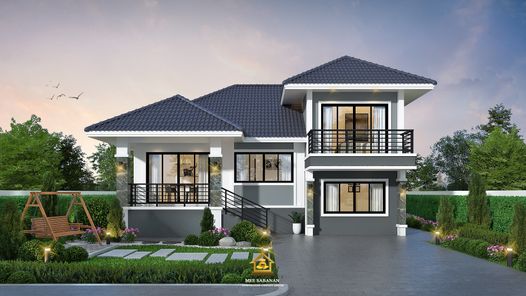 แบบบ้านสไตล์คอนเทมโพรารี่ 8FVA9CC9