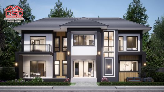 แบบบ้านสไตล์อิงลิช คอตเทจ คอนเทมโพรารี่ FOYBHajb