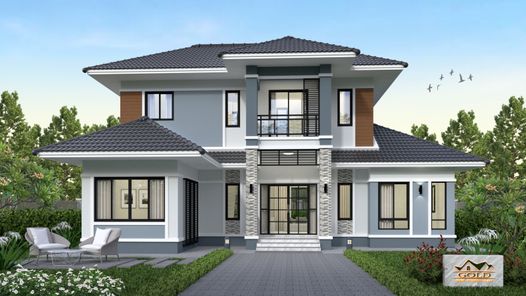 แบบบ้านสไตล์คอนเทมโพรารี่ 72Ki90UD