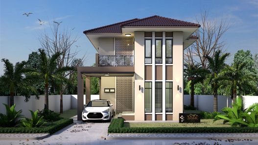 แบบบ้านสไตล์โมเดิร์น pdMD4k5x