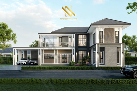 แบบบ้านสไตล์คอนเทมโพรารี่ WkGm6221