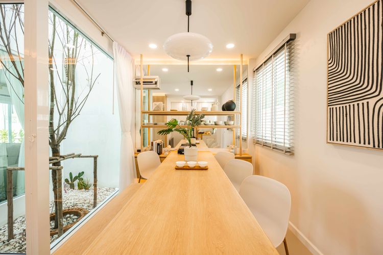 ภาพแบบบ้าน-ทาวน์โฮม ผนังบ้านไม่ติดกัน