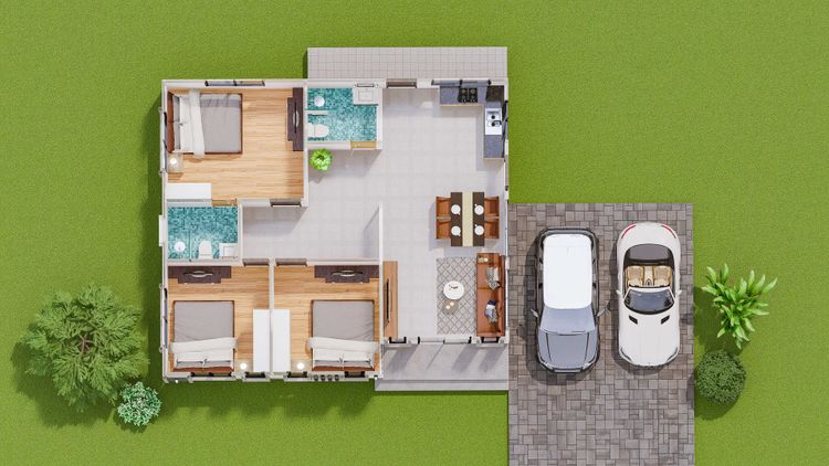 ภาพแบบบ้าน-แบบบ้าน D