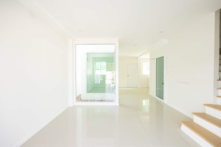 ภาพแบบบ้าน-ทาวน์โฮม ผนังบ้านไม่ติดกัน