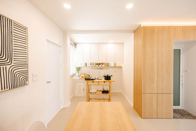 ภาพแบบบ้าน-ทาวน์โฮม ผนังบ้านไม่ติดกัน