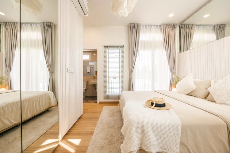 ภาพแบบบ้าน-ทาวน์โฮม ผนังบ้านไม่ติดกัน