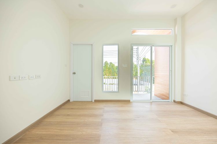 ภาพแบบบ้าน-ทาวน์โฮม ผนังบ้านไม่ติดกัน