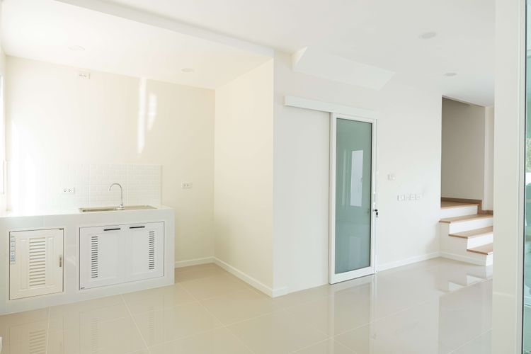 ภาพแบบบ้าน-ทาวน์โฮม ผนังบ้านไม่ติดกัน