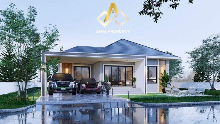 ภาพแบบบ้าน-บ้านเดี่ยว ชั้นเดียว