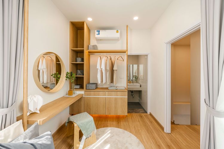 ภาพแบบบ้าน-ทาวน์โฮม ผนังบ้านไม่ติดกัน