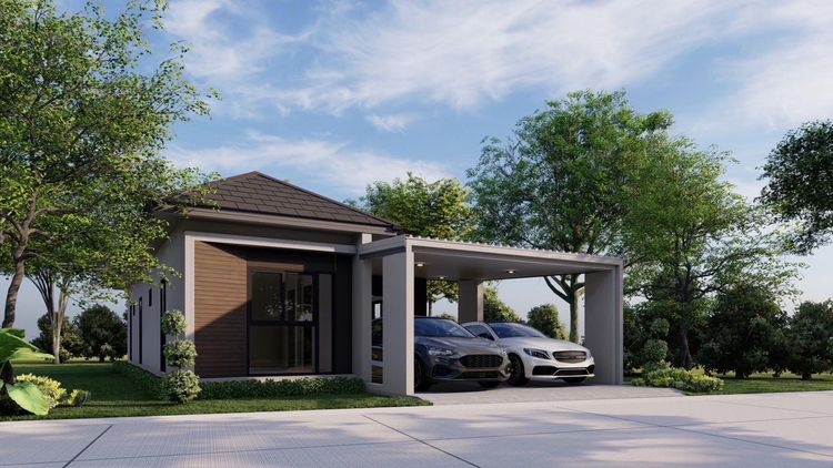 ภาพแบบบ้าน-บ้านชั้นเดียว