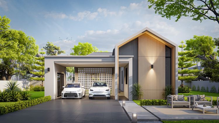 ภาพแบบบ้าน-แบบบ้านสไตล์มินิมอล มูจิ Type D