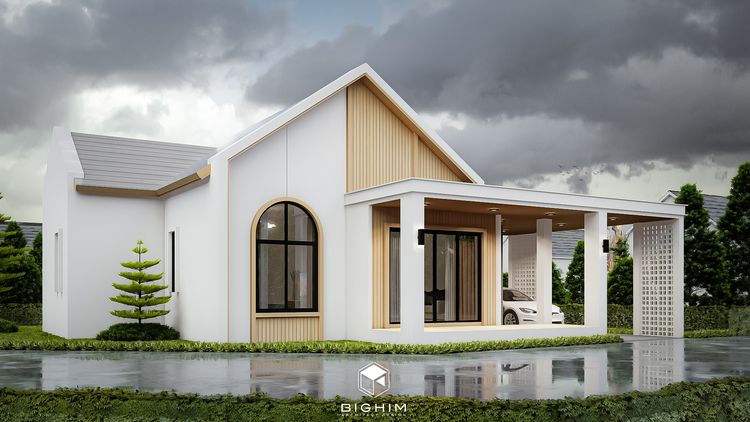 ภาพแบบบ้าน-แบบบ้านสไตล์มินิมอลมูจิType C