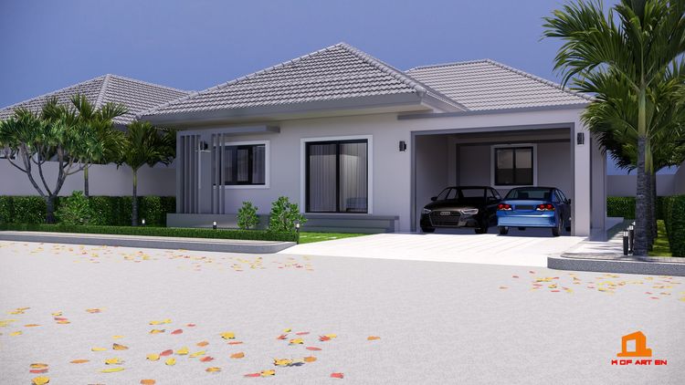 ภาพแบบบ้าน-บ้านเดี่ยวชั้นเดียว