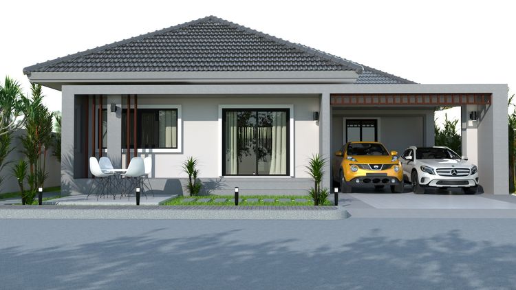 ภาพแบบบ้าน-บ้านเดี่ยวชั้นเดียว