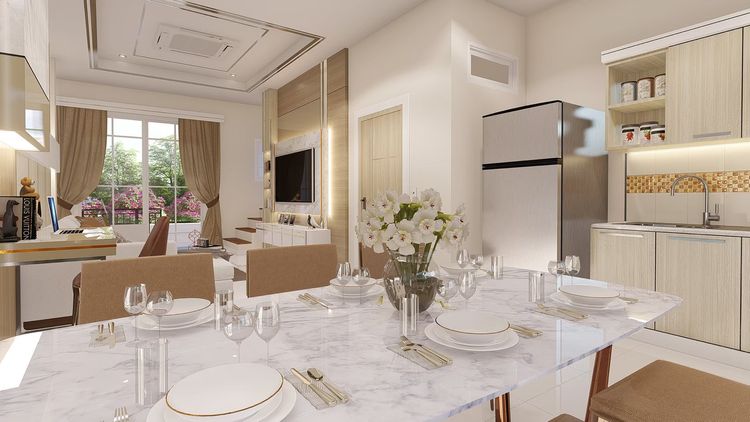 ภาพแบบบ้าน-ทาวน์โฮม 2 ชั้น TYPE B