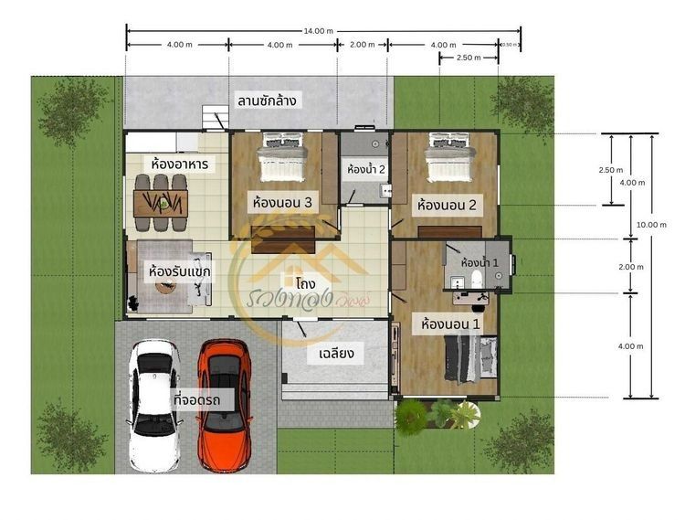 ภาพแบบบ้าน-บ้านเดี่ยว 1 ชั้น