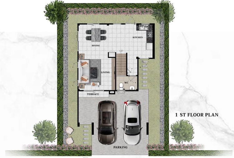 ภาพแบบบ้าน-บ้านเดี่ยวสองชั้น