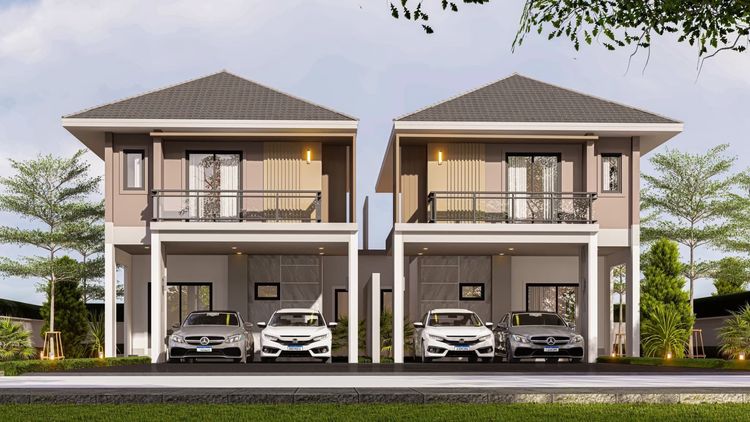 ภาพแบบบ้าน-บ้านเดี่ยวสองชั้น