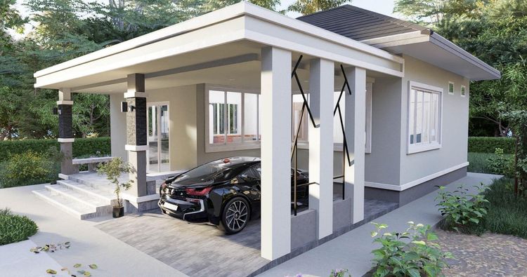 ภาพแบบบ้าน-บ้านเดี่ยวชั้นเดียว