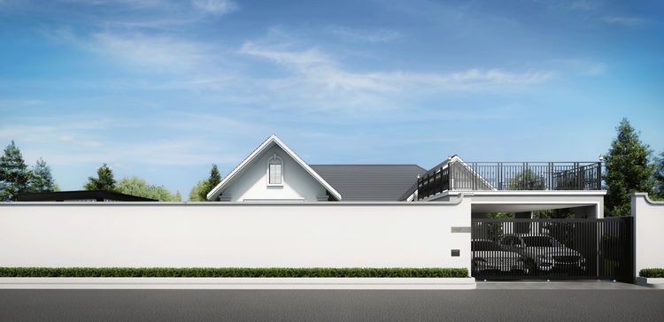 ภาพแบบบ้าน-บ้านเดี่ยวชั้นเดียว สไตล์ยุโรป โมเดิร์น ลักชัวร์รี่ (มีสระว่ายน้ำ)