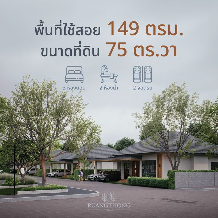 ภาพแบบบ้าน-บ้านเดี่ยว 1 ชั้น