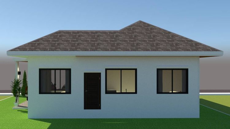 ภาพแบบบ้าน-บ้านเดี่ยวชั้นเดียว