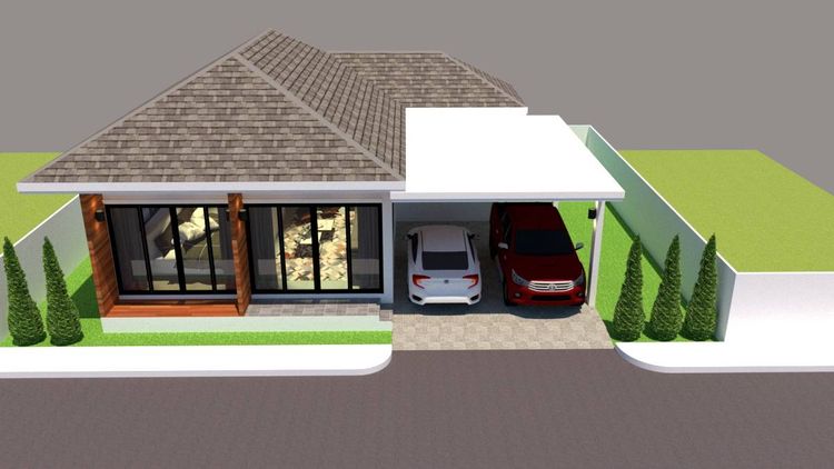 ภาพแบบบ้าน-บ้านเดี่ยวชั้นเดียว