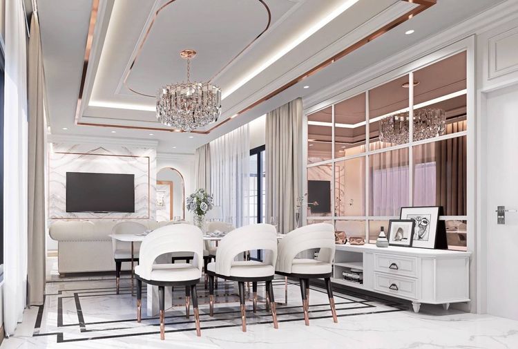 ภาพแบบบ้าน-บ้านเดี่ยวชั้นเดียว สไตล์ยุโรป โมเดิร์น ลักชัวร์รี่ (มีสระว่ายน้ำ)