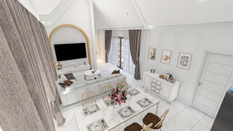 ภาพแบบบ้าน-บ้านเดี่ยวชั้นเดียว สไตล์ยุโรป โมเดิร์น ลักชัวร์รี่ (มีสระว่ายน้ำ)