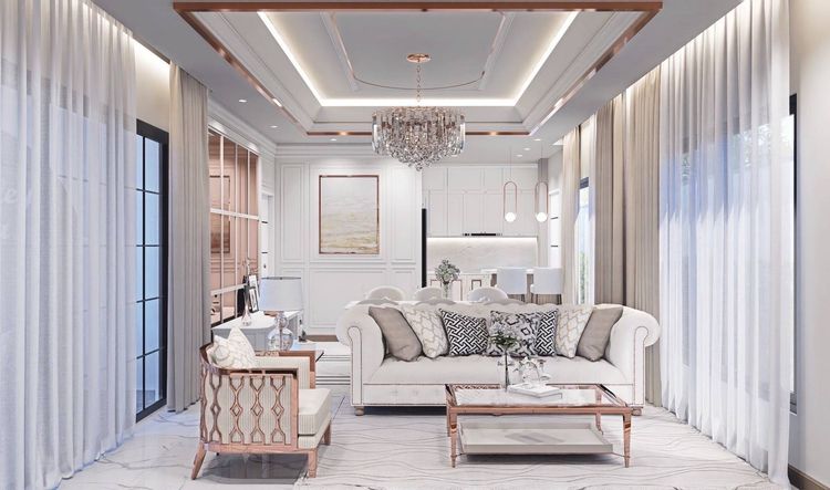 ภาพแบบบ้าน-บ้านเดี่ยวชั้นเดียว สไตล์ยุโรป โมเดิร์น ลักชัวร์รี่ (มีสระว่ายน้ำ)