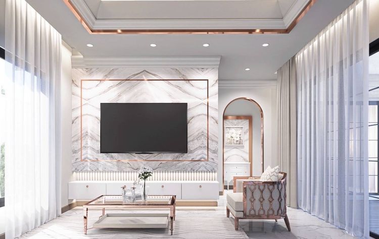 ภาพแบบบ้าน-บ้านเดี่ยวชั้นเดียว สไตล์ยุโรป โมเดิร์น ลักชัวร์รี่ (มีสระว่ายน้ำ)