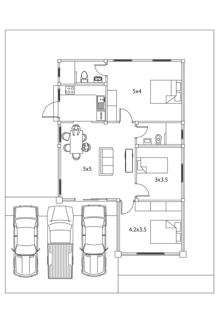 ภาพแบบบ้าน-บ้านเดี่ยวชั้นเดียว