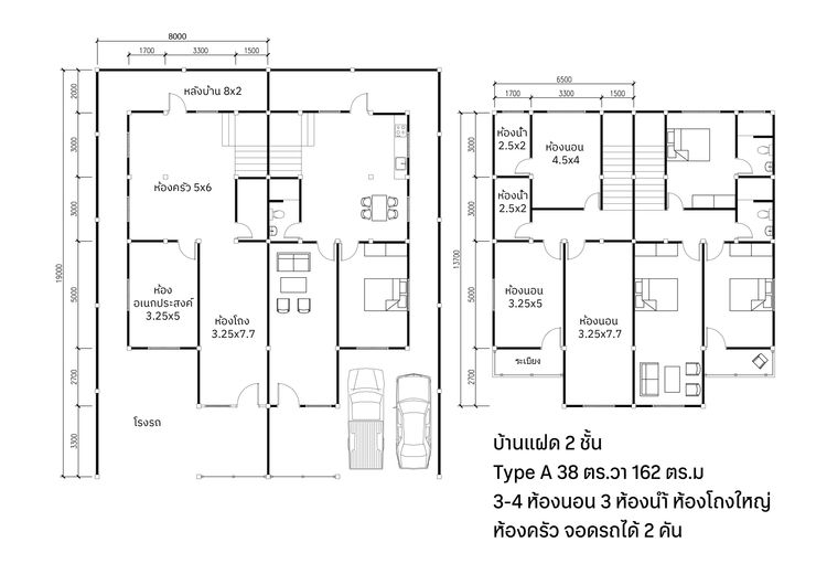 ภาพแบบบ้าน-บ้านแฝด2ชั้น Type A