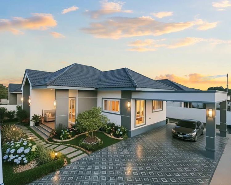 ภาพแบบบ้าน-แบบบ้านสไตล์คอนเทมโพรารี่