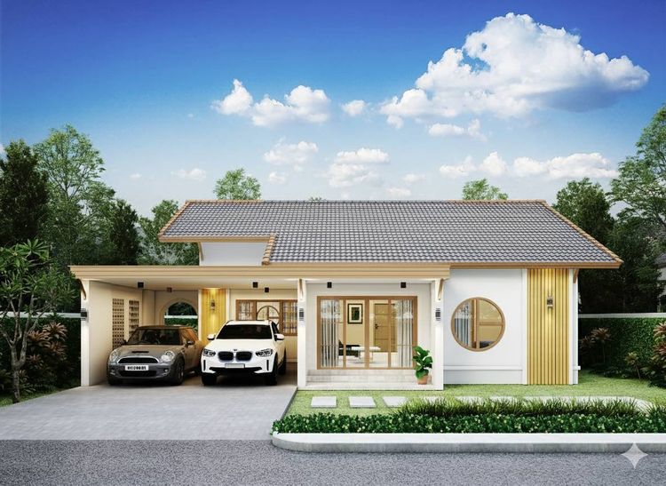 ภาพแบบบ้าน-โคฟูกุ แบบบ้านสไตล์มินิมอลมูจิ