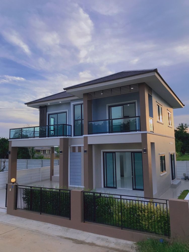 ภาพแบบบ้าน-โมเดิร์น สองชั้น 3 ห้องนอน