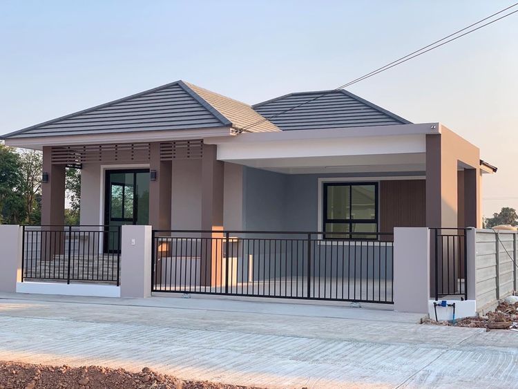 ภาพแบบบ้าน-โมเดิร์น ชั้นเดียว 3 ห้องนอน