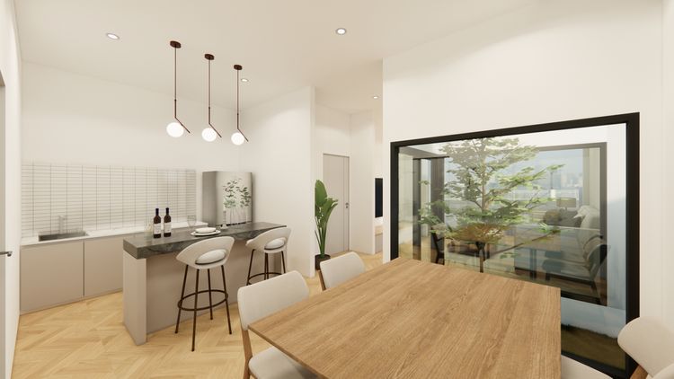 ภาพแบบบ้าน-ทาวน์โฮม อารมณ์บ้านเดี่ยว