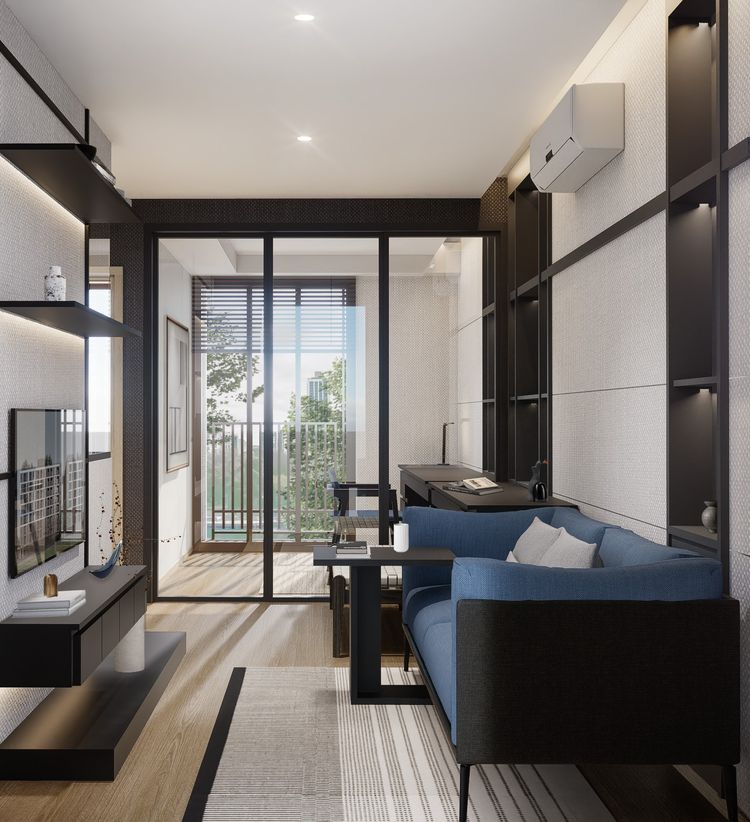 ภาพแบบบ้าน-Type D (1 Bedroom Plus)