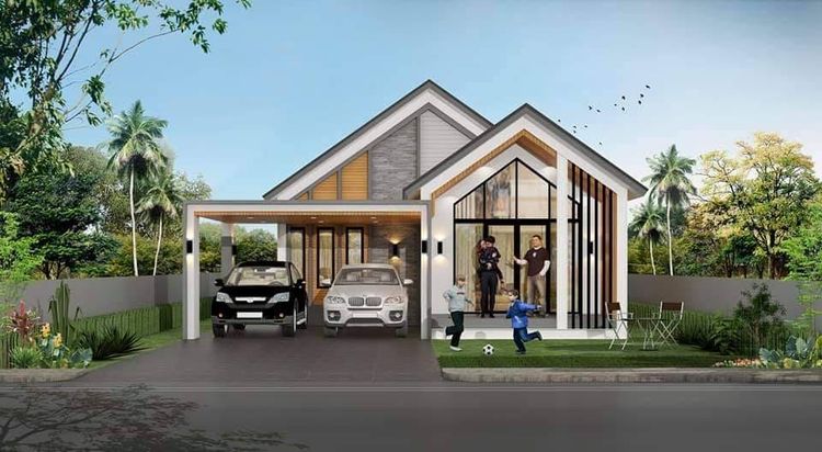 ภาพแบบบ้าน-จิรพงษ์แลนด์ เฟส 6 แบบบ้านสไตล์ปั้นหยา