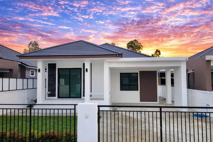 ภาพแบบบ้าน-โมเดิร์น ชั้นเดียว 3 ห้องนอน