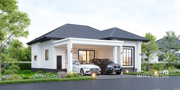 ภาพแบบบ้าน-บ้านเดี่ยวสไตล์โมเดิร์นคลาสสิค