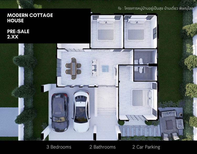 ภาพแบบบ้าน-โมเดิร์นคอทเทจ