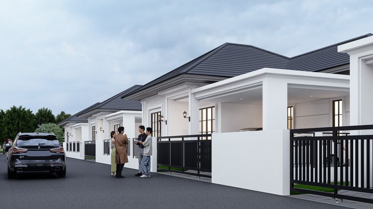 ภาพแบบบ้าน-มนต์เสน่ห์ 2 แบบบ้านสไตล์โมเดิร์นคลาสสิค