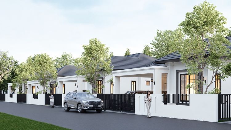 ภาพแบบบ้าน-บ้านเดี่ยวสไตล์โมเดิร์นคลาสสิค