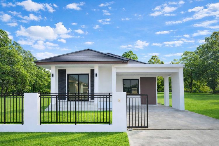 ภาพแบบบ้าน-โมเดิร์น ชั้นเดียว 3 ห้องนอน